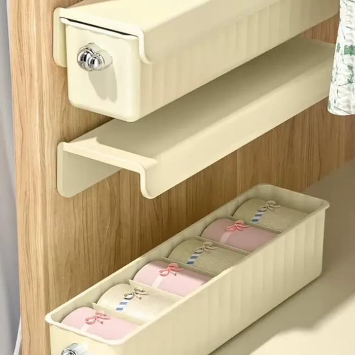 Organisateur mural pratique trois-en-un pour sous-vêtements et chaussettes