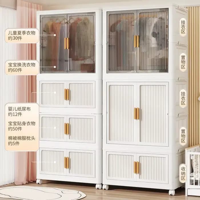 Étagères naturelles armoires organisateur vêtements jean étagère tiroir armoire empilable rangement Stoffen Klerenkast meubles de maison