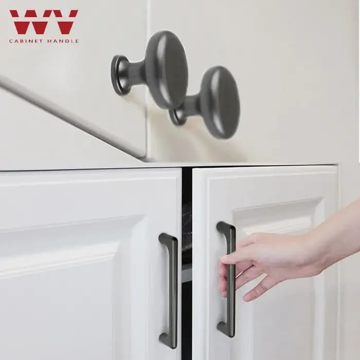 YM gris armoires de cuisine poignées de rangement 96-320mm commodes placard armoire porte tiroir boutons meubles matériel tire