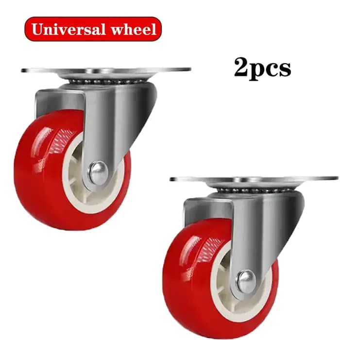 4 roulettes robustes, roues pivotantes, roues silencieuses à 360 degrés, utilisées pour les meubles,