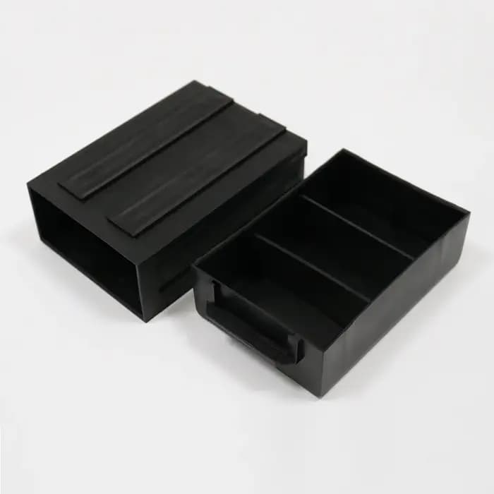 Boîtes à tiroirs Q-DB1 ESD 138x92x48mm, organisez des bacs en plastique noir de stockage conducteur antistatique SMD IC