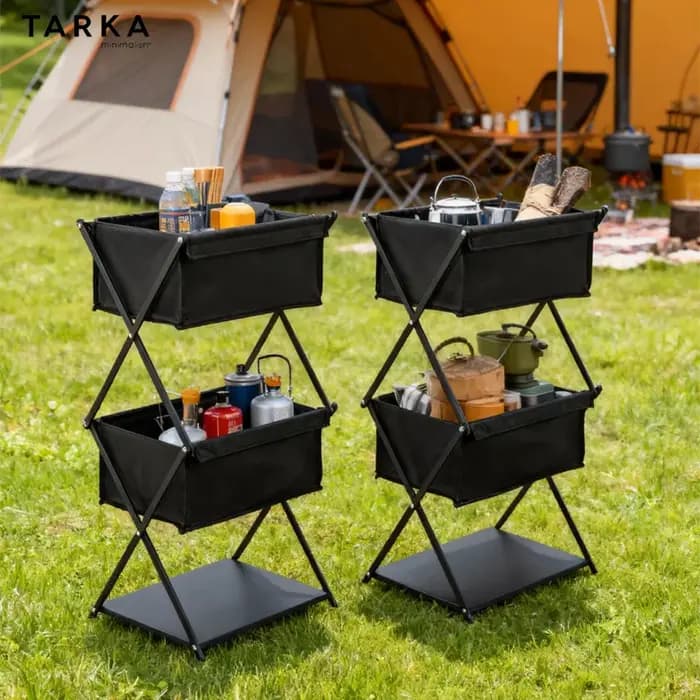 TARKA Camping nouveau support de rangement étagère à trois couches