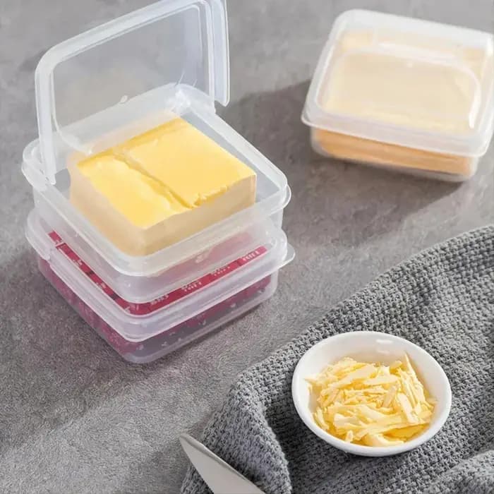 Boîte de rangement de fromage au réfrigérateur en plastique 1 pièce, récipient à fromage, boîte de rangement de tranche de fromage bloc de beurre