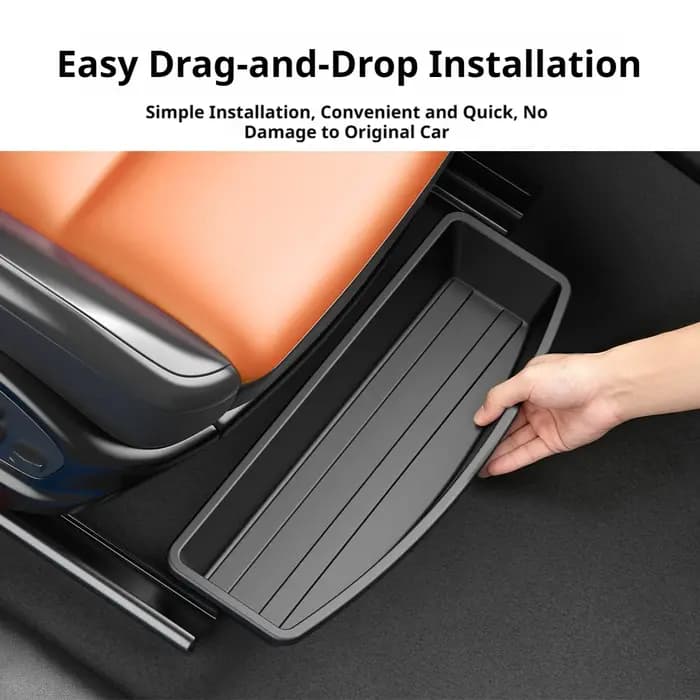 SEAMETAL – boîte de rangement universelle sous le siège de voiture, boîte de rangement amovible, étui pour gadgets, accessoires universels