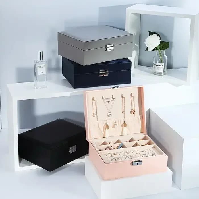 Boîte à bijoux nordique Simple en cuir