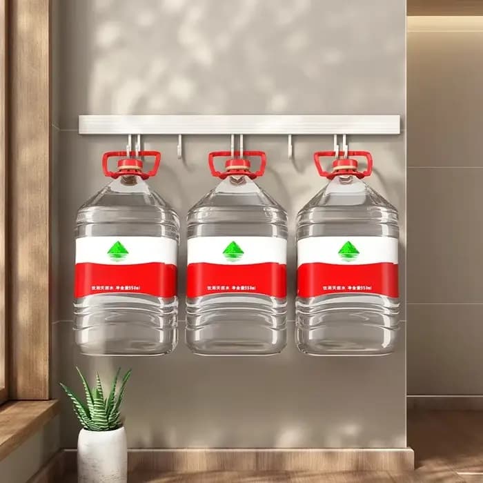 Support de rangement mural pour cuisine, étagères sans poinçonnage avec crochet mobile, porte-cuillère, organisateur d'ustensiles de cuisine, accessoires