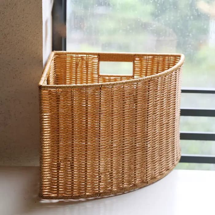Panier de rangement d'angle tressé