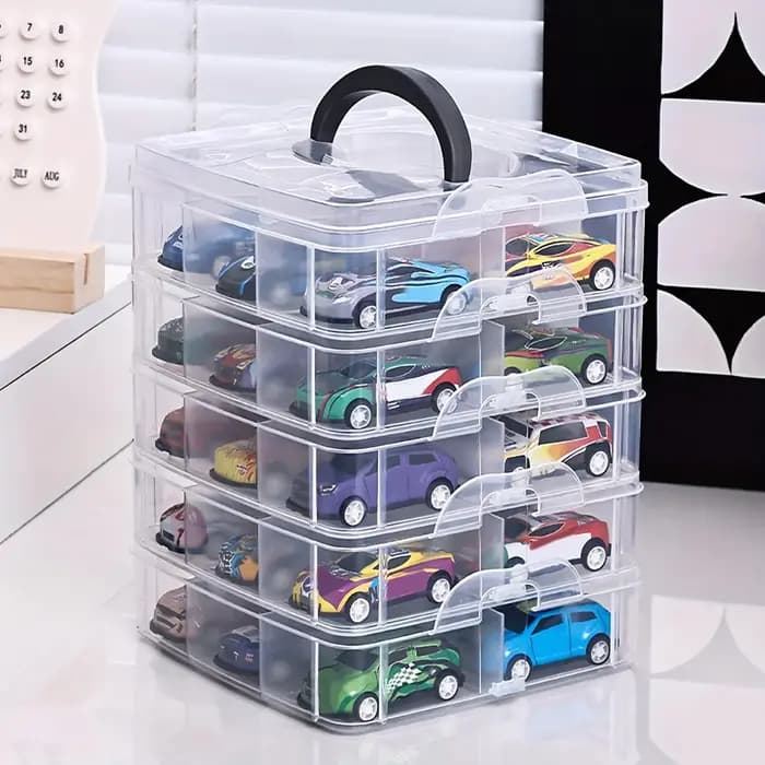 1 boîte de rangement transparente et minimaliste pour jouets