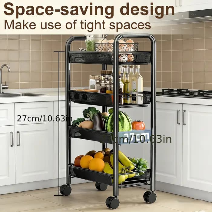 Chariot de rangement multifonctionnel à plusieurs niveaux – Une unité