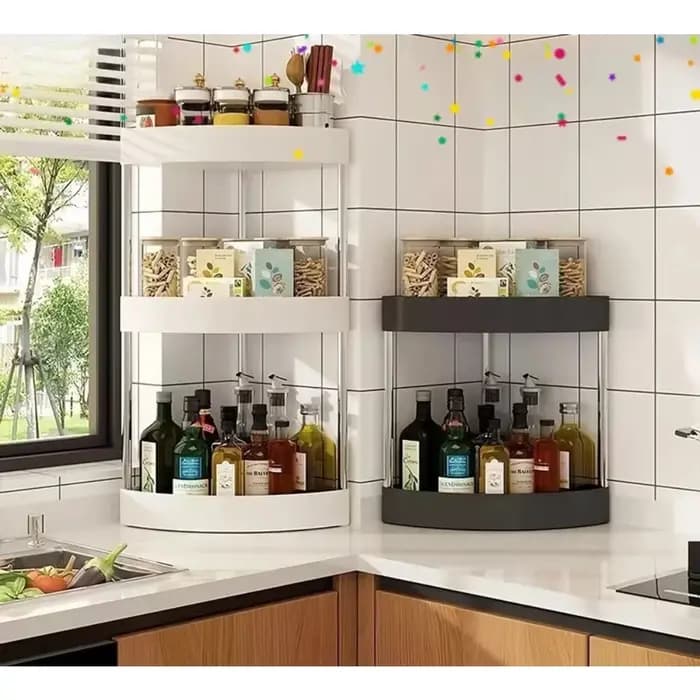 Étagère de cuisine à trois niveaux pour usage domestique