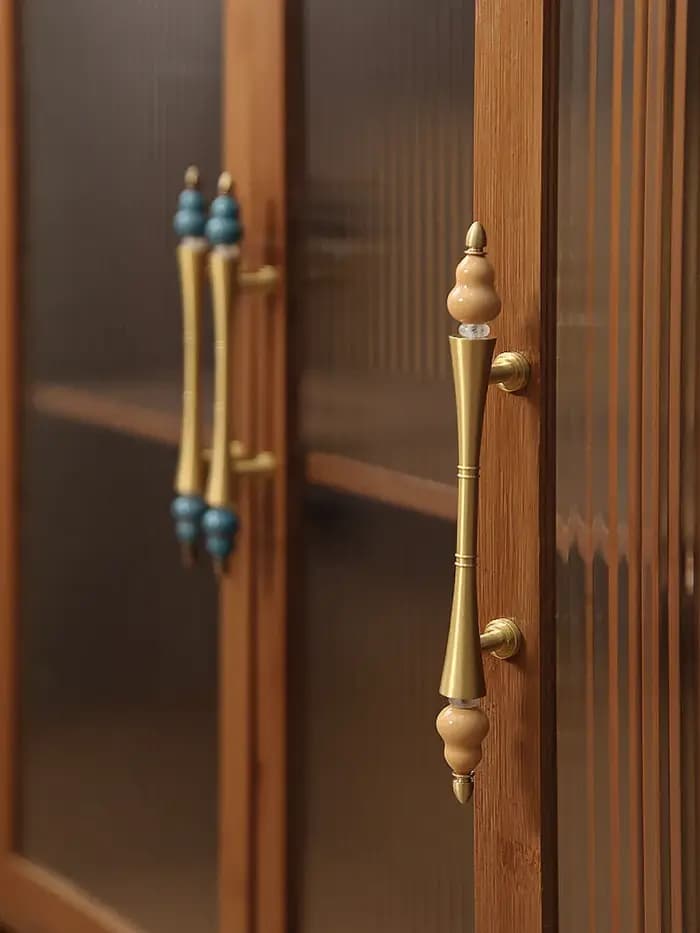 Poignée de meuble de luxe léger et mignon, style gourde, pour armoire, tiroir et placard, quincaillerie de mobilier