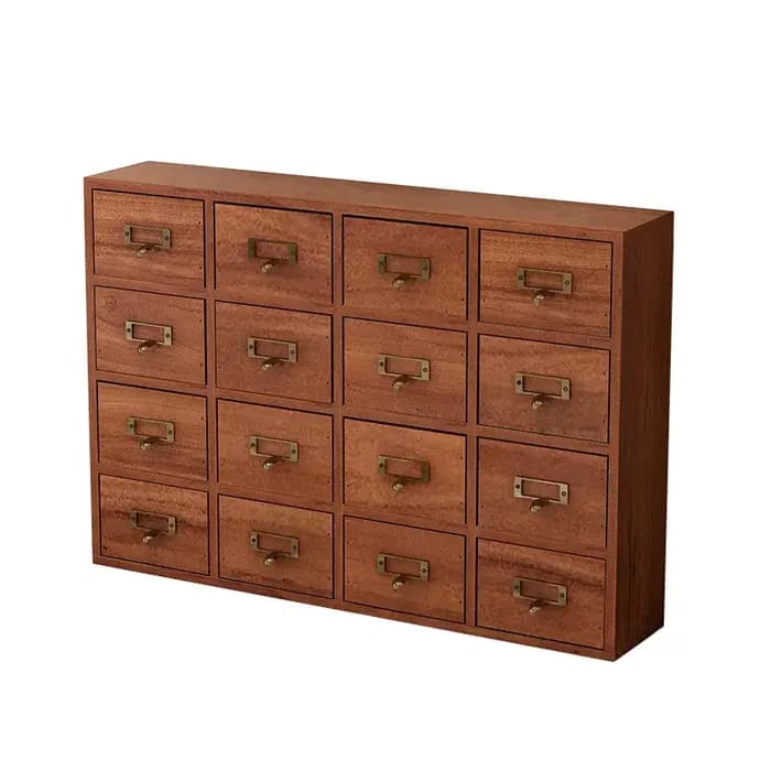 Tiroirs rétro en bois, boîtes de rangement de thé