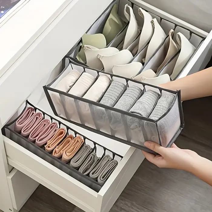 Ensemble de 3 pièces avec 7 compartiments pour ranger les sous-vêtements