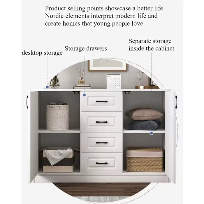 Commode moderne minimaliste pour salon