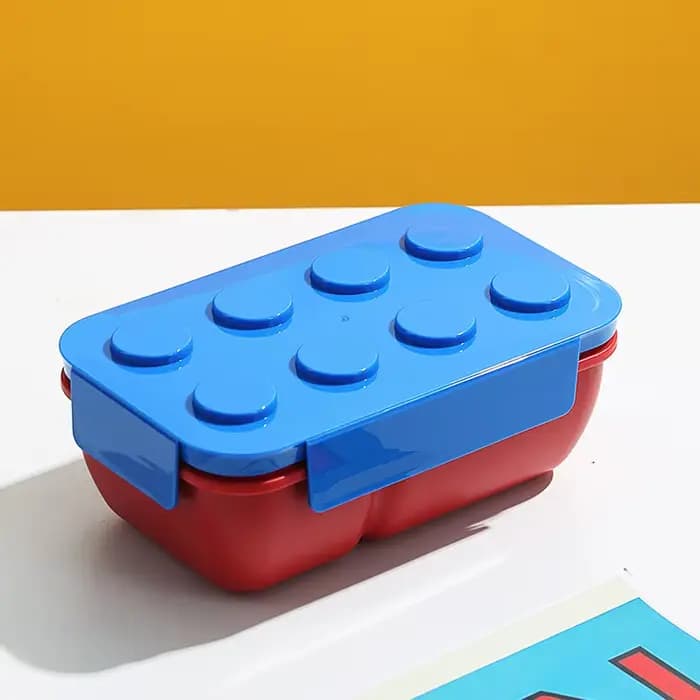 JUSTINLAU Boîte à lunch créative hermétique en forme de blocs de construction colorés, boîte bento p