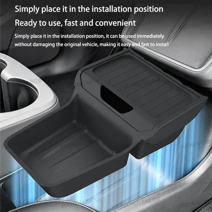 Boîte de rangement TPE sous le tableau de bord pour Tesla Model Y Standard 2025 2026