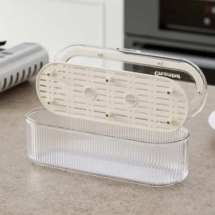Organisateur de baguettes de cuisine, boîte de rangement de couverts, porte-vaisselle avec plateau de vidange pour ustensiles, tiroir, cuillères, couverts
