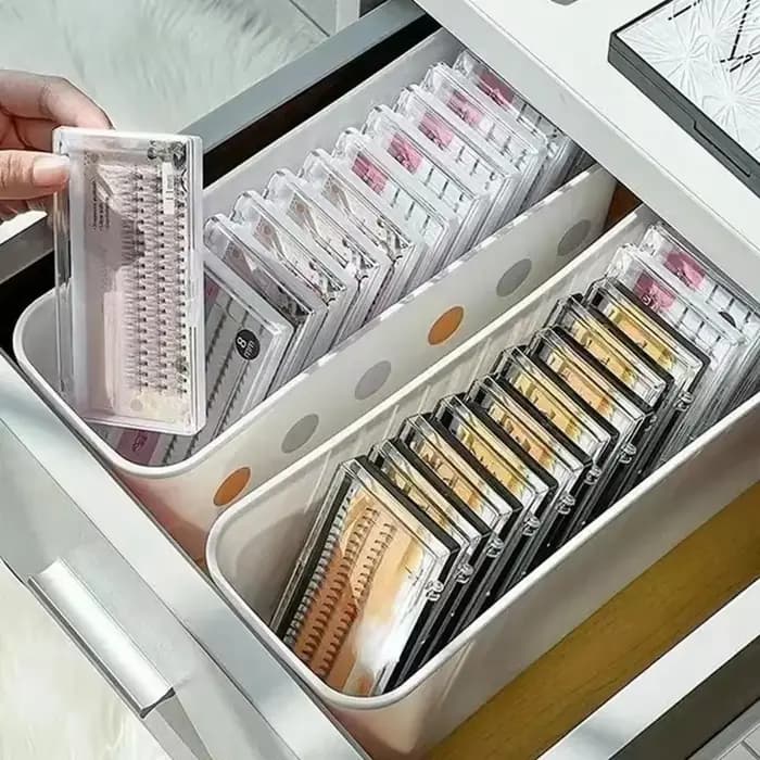 Boîte de rangement pour faux cils avec organisateur d'outils d'extension