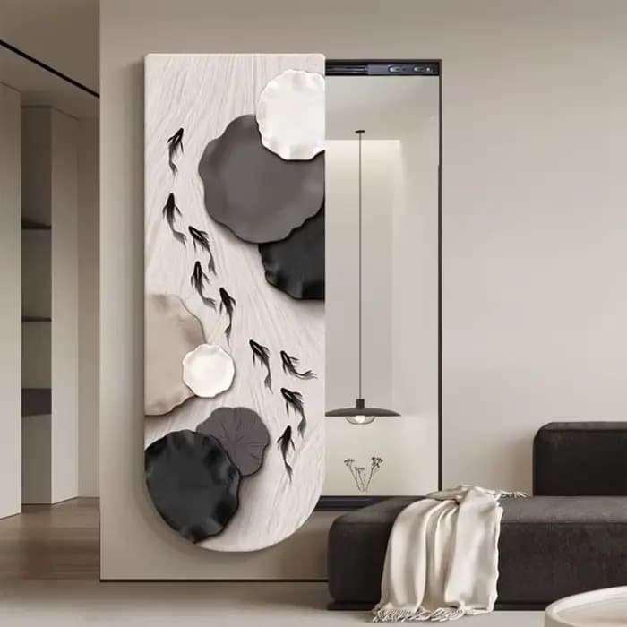 Organisateur de miroir rectangulaire de salle de bains