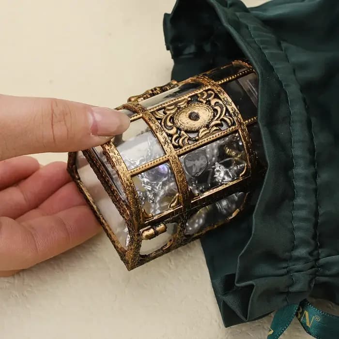 Boîte à trésors rétro transparente Pirate