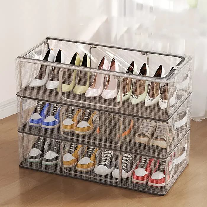 MELCase-Boîte à Chaussures en Plastique Transparent, Épaissie, Empilable