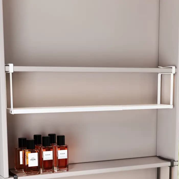 Boîte de rangement pour miroir avec étagères superposées