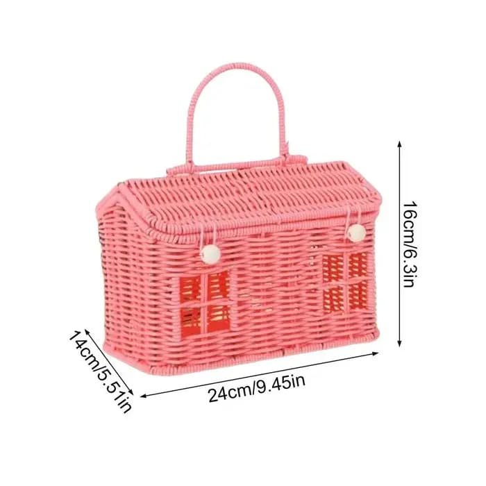 Paniers en osier pour rangement, organisateur créatif, décoration rustique, paniers en rotin avec co