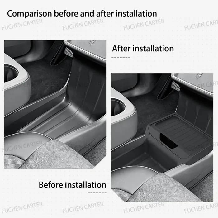 Boîte de rangement TPE sous le tableau de bord pour Tesla Model Y Standard 2025 2026