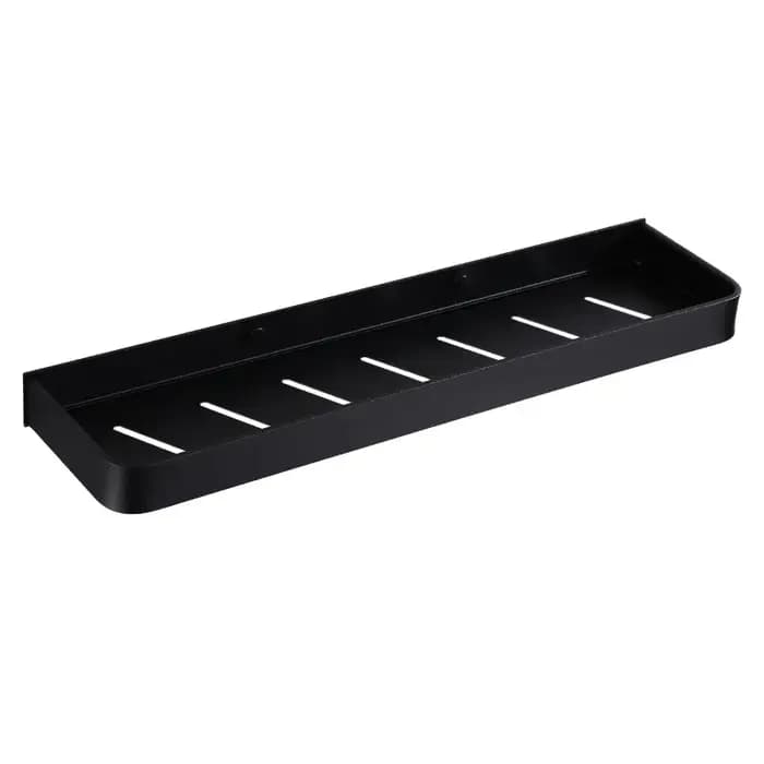 Étagère murale de salle de bain en aluminium noir