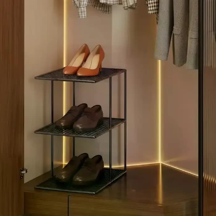 Solution de rangement pour armoire, étagère en métal à plusieurs niveaux