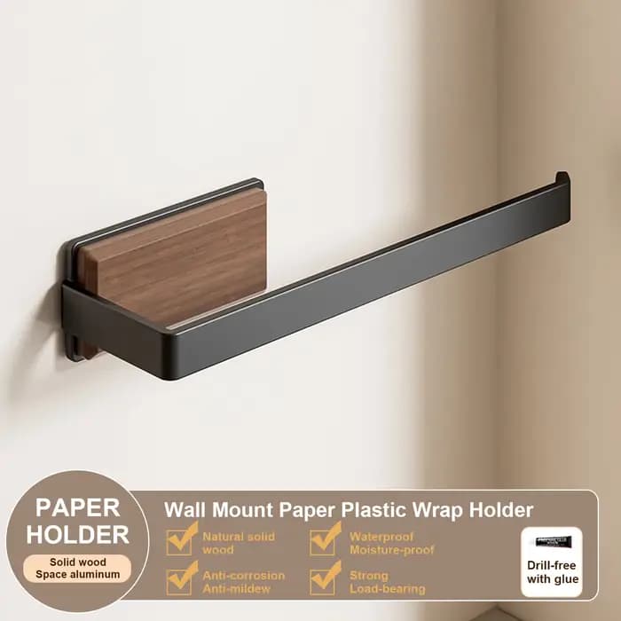 Ensemble de supports de rangement muraux de cuisine en bois