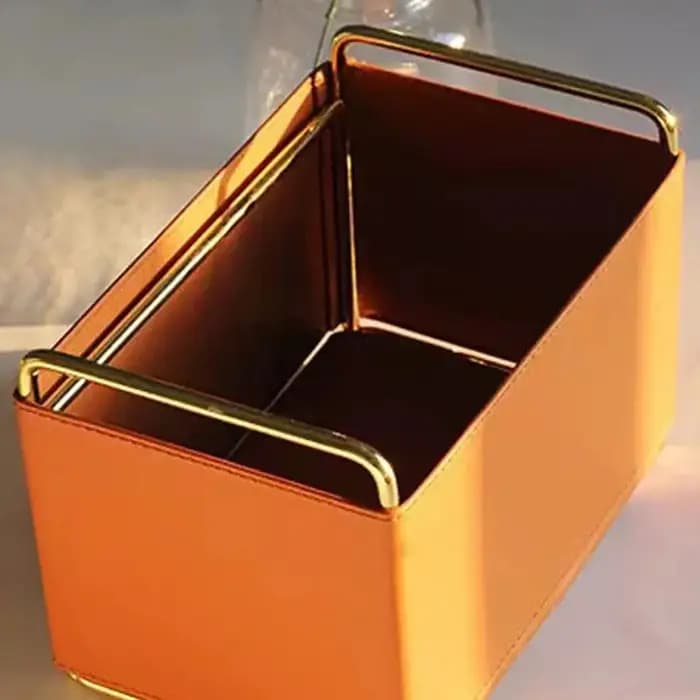 Boîte de Rangement Créative en Cuir Haut de Gamme