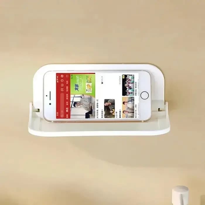 Étagère murale pliable sans perçage, support de rangement adhésif