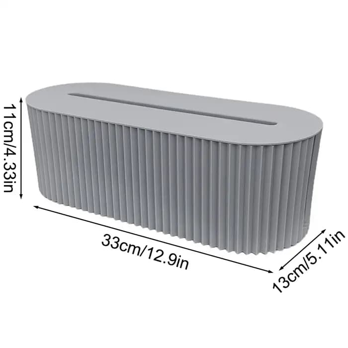 Boîte organisatrice de prises domestiques avec couvercle pour bureau à domicile - Cache-câbles multifonctionnel pour