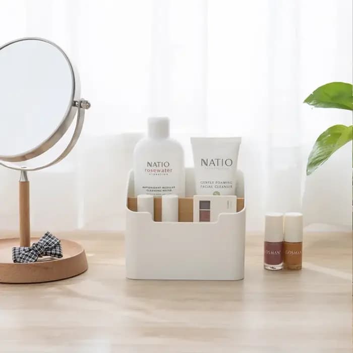 Boîte de rangement de bureau en plastique pour télécommandes