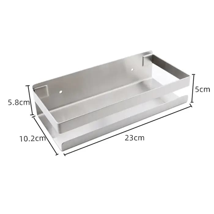 HOShelf-Porte-shampooing carré auto-adhésif en acier inoxydable