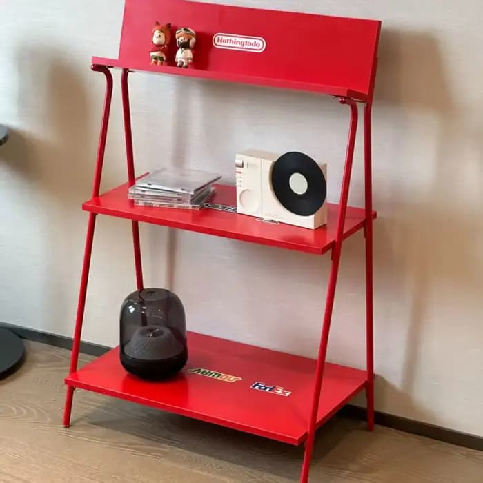 Étagère d'angle multi-niveaux de style moderne du milieu du siècle
