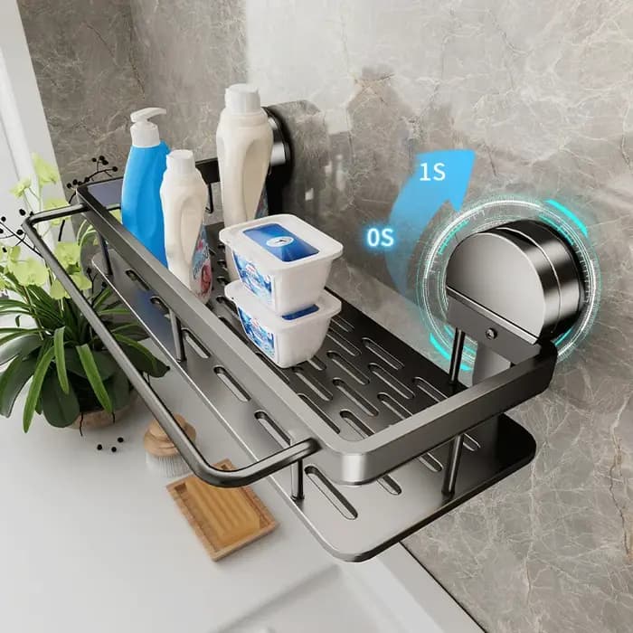 Étagère de salle de bain à ventouse sans perçage