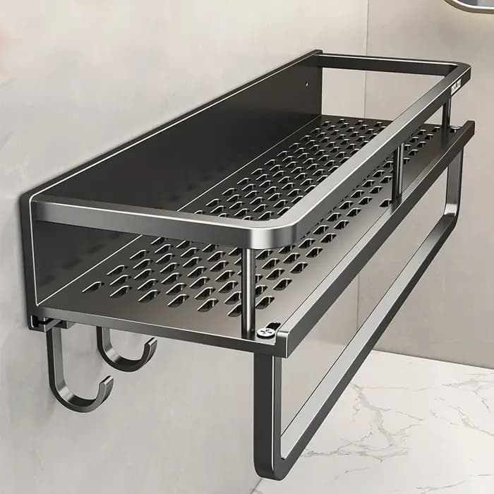 Étagère murale en aluminium pour salle de bain