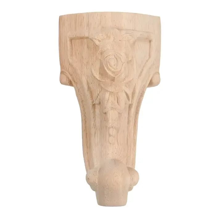 8/4/1 pièces 10x5.5cm Style européen en bois massif sculpté meubles pied jambes meuble TV siège pied