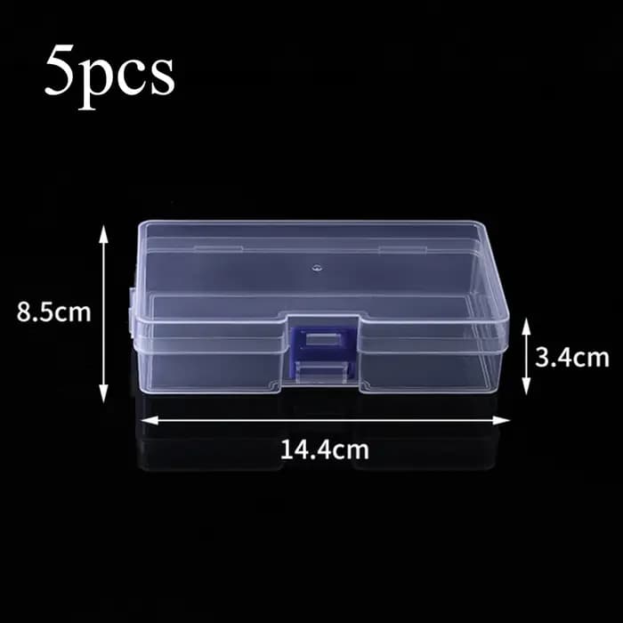 5 boîtes de rangement en plastique transparentes pour petits objets, jouets, décorations, petites ca