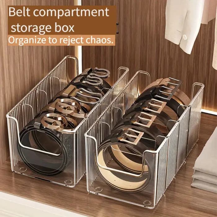 Boîte de rangement de ceinture ; usage domestique ; organisateur de cravates divisé