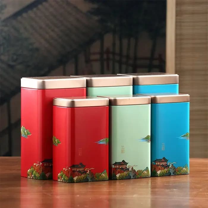 Petites boîtes de rangement d'épices en fer blanc