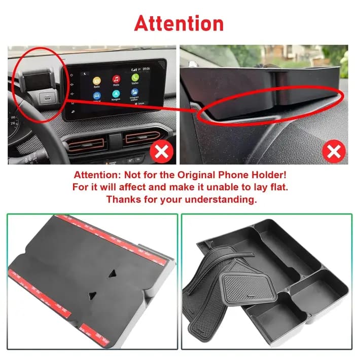 LFOTPP Boîte de rangement pour console centrale de voiture Dacia Sandero 3