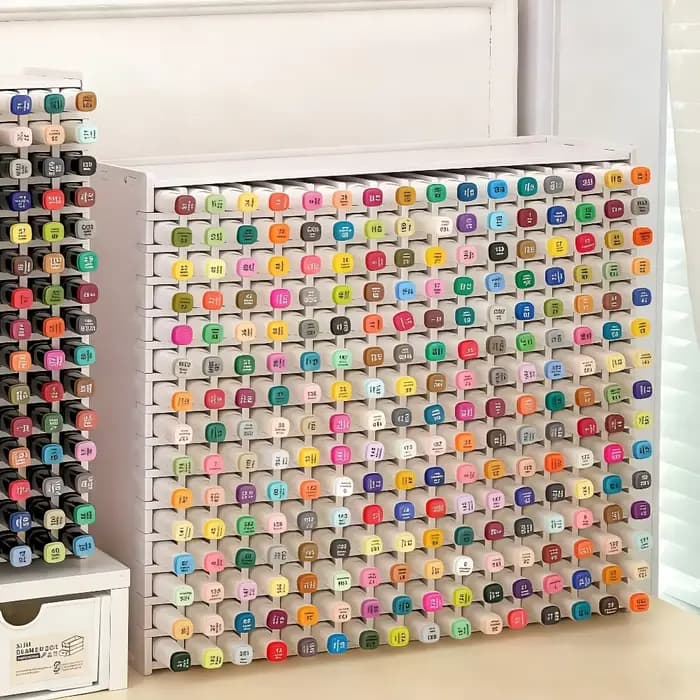 Support de rangement pour stylos marqueurs en acrylique de grande capacité
