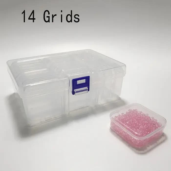 La boîte d'emballage indépendante transparente est des organisateurs de petites perles, des étuis de rangement en plastique, Mini stockage de perles transparentes