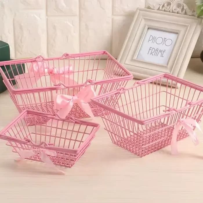 Panier de rangement S/M/L rose grande capacité