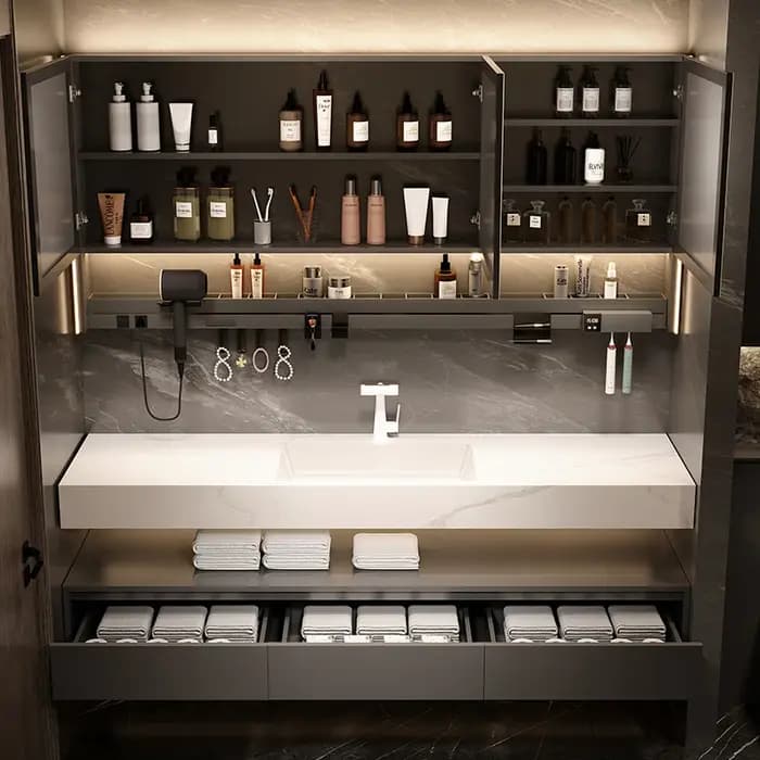 Vanité combinée d'armoire de salle de bain