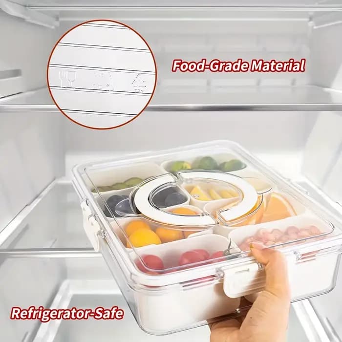 Conteneur de boîte de collation à 4 grilles/8 grilles