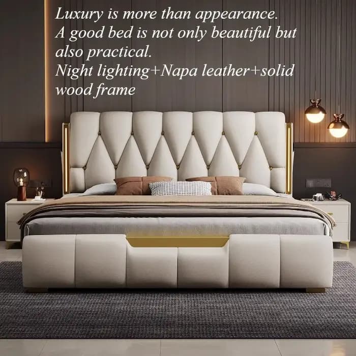 Lit Queen Size avec rangement